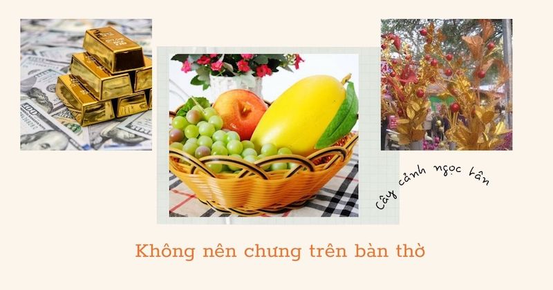 đồ giả không chưng bàn thờ