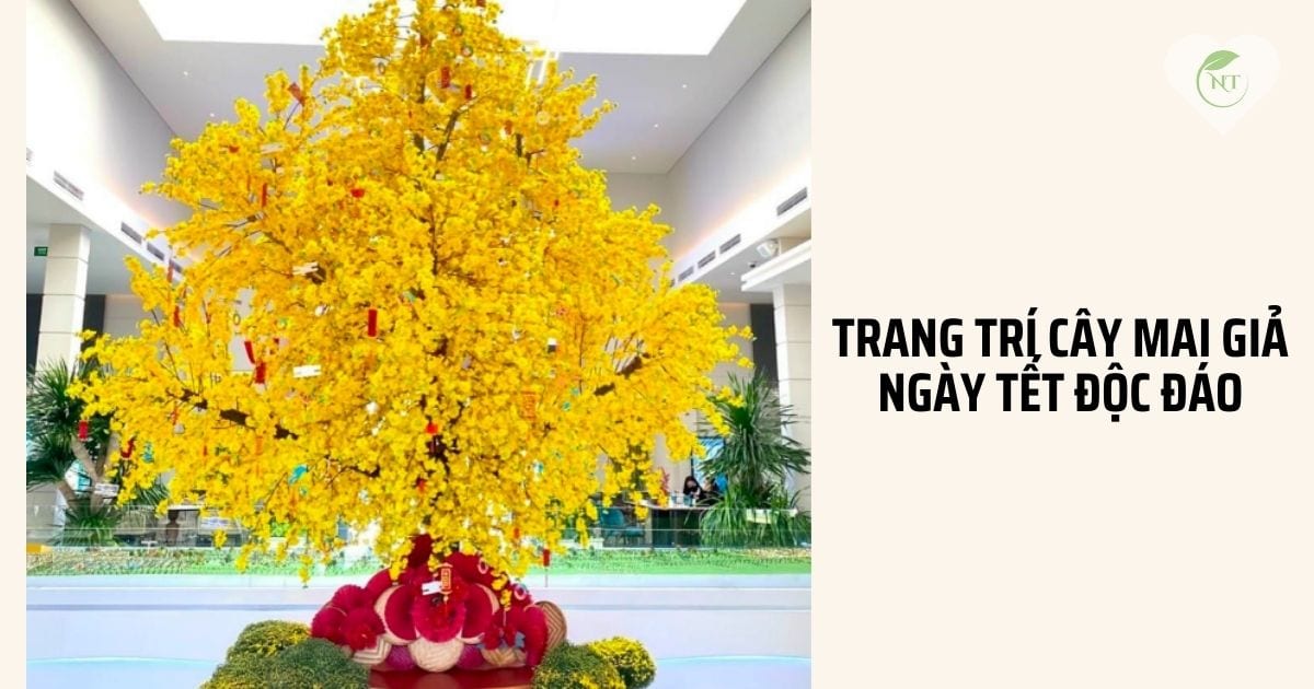 Trang trí mai giả ngày tết