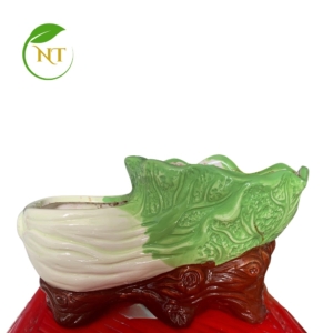 Chậu sứ hình lá sen