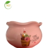 Chậu sứ tròn miệng loe mini