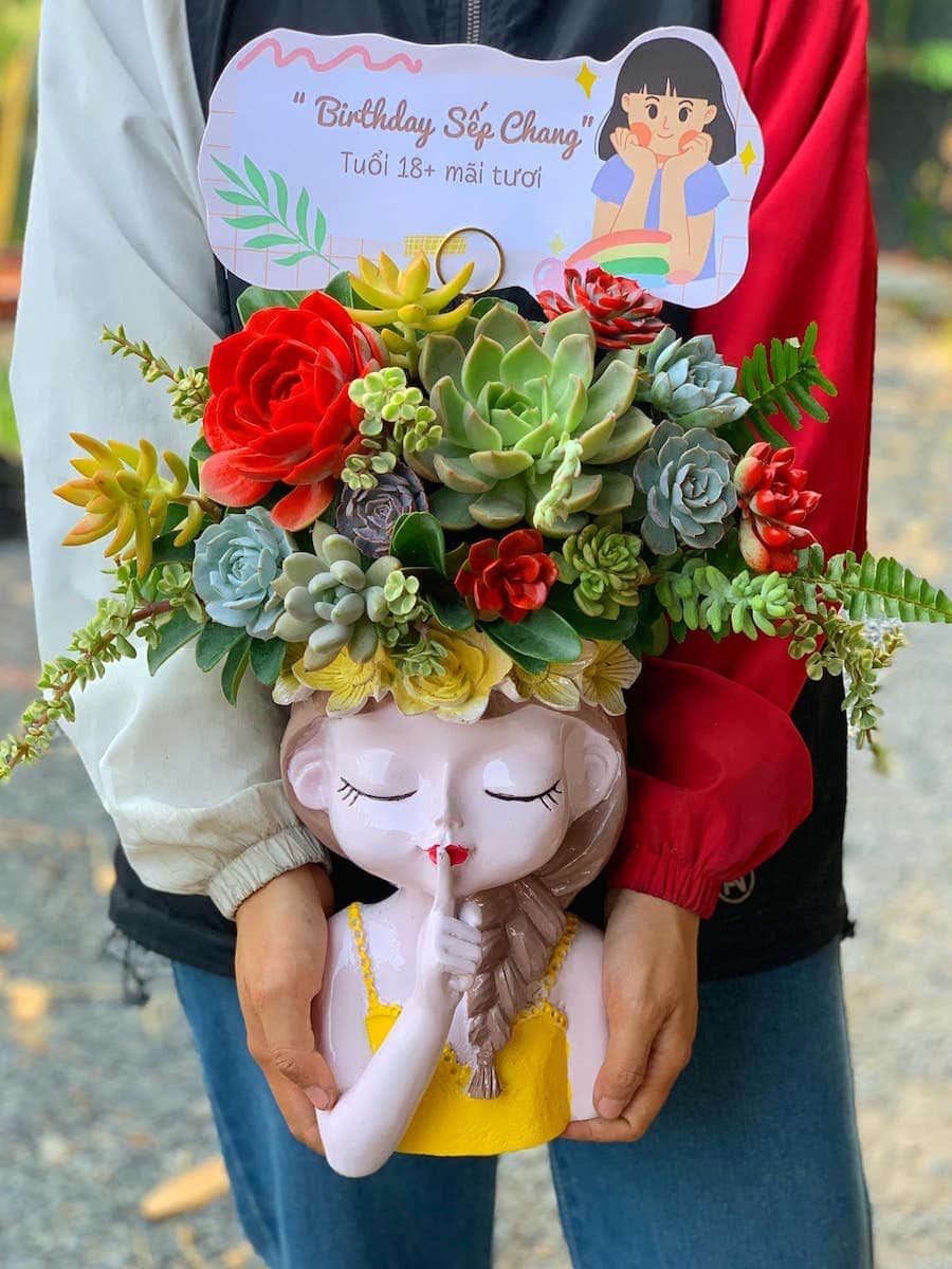 Chậu Sen đá quà tặng lớn I 05012613 - Ảnh 2